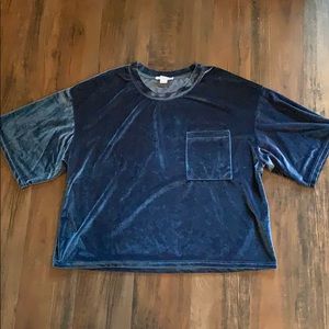 Velvet crop top size large